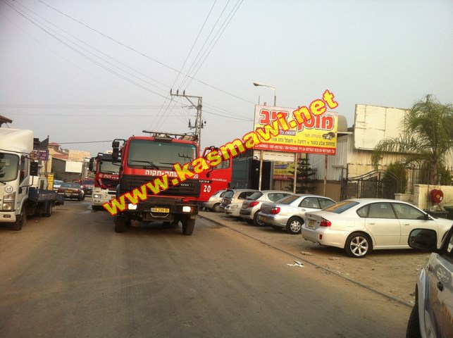  كفرقاسم : اندلاع حريق في احدى المتاجر شرقي البلدة دون وقوع اصابات